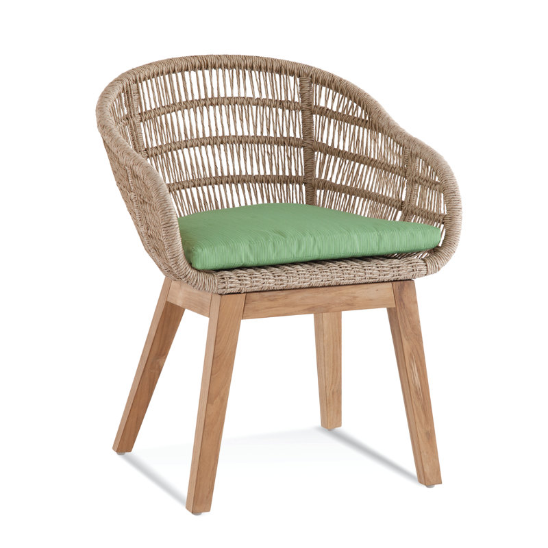 Braxton Culler Teak Patio Dining Chair with Cushion Wayfair